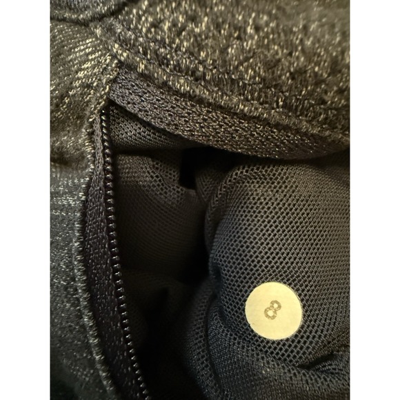 Lululemon Forme Jacket Sz 8 Slub Denim Inkwell Blue Thumbholes Yoga Gym Lifting - Picture 6 of 6